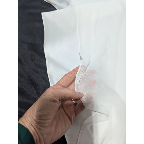 Justin Alexander Ivory/Nude Chiffon Bridal Gown NWT Size 10 Style 88140 - Picture 11 of 13